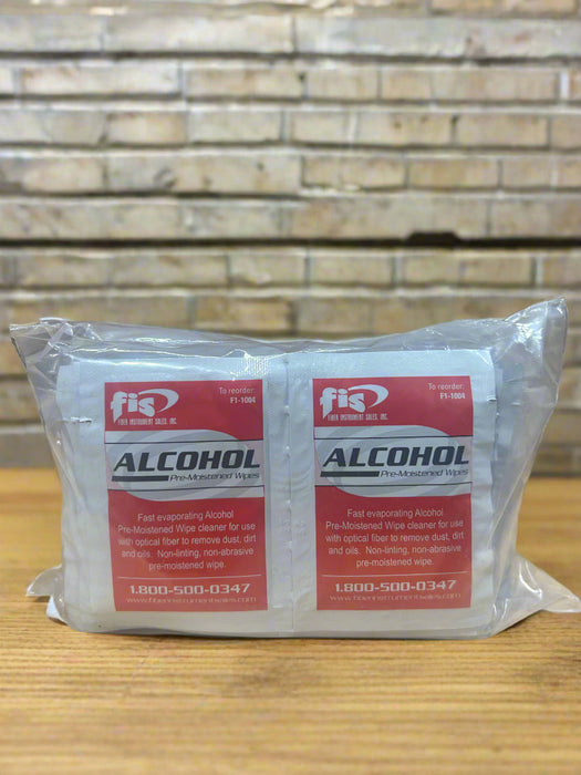 FIS Cleaning Wipes 99% Isopropyl Alcohol Pre-Moistened 4"x6" 50-Pack